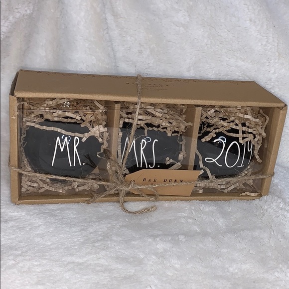 SOLD Rae Dunn Mr Mrs 2019 Ornaments - Picture 2 of 5